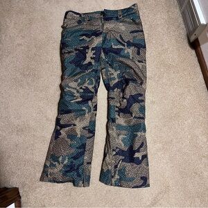 Burton Ladies Camouflage Patterned snowboard Pants size S